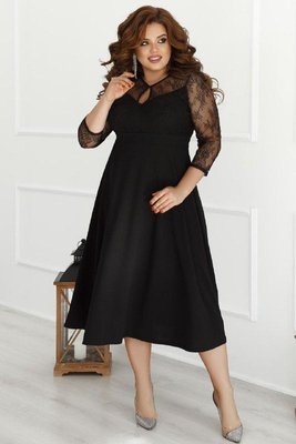 Вечірня розкішна чорна сукня з гіпюром великі розміри 203 фото