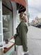 Жіночий демісезонний короткий тренч хакі з поясом на запах 3333-2 фото 5