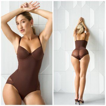 Жіночий шоколадний коригуючий боді DO3780/3-5 фото